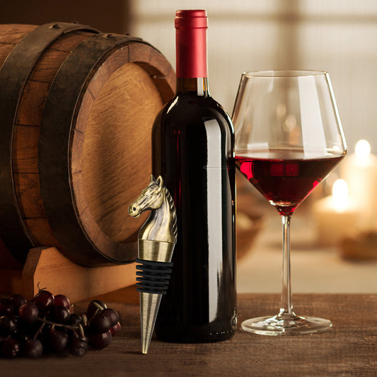 Luxury Horse Head Wine Stopper – Animal Design Bottle Cap for Red Wine Preservation & Gift
