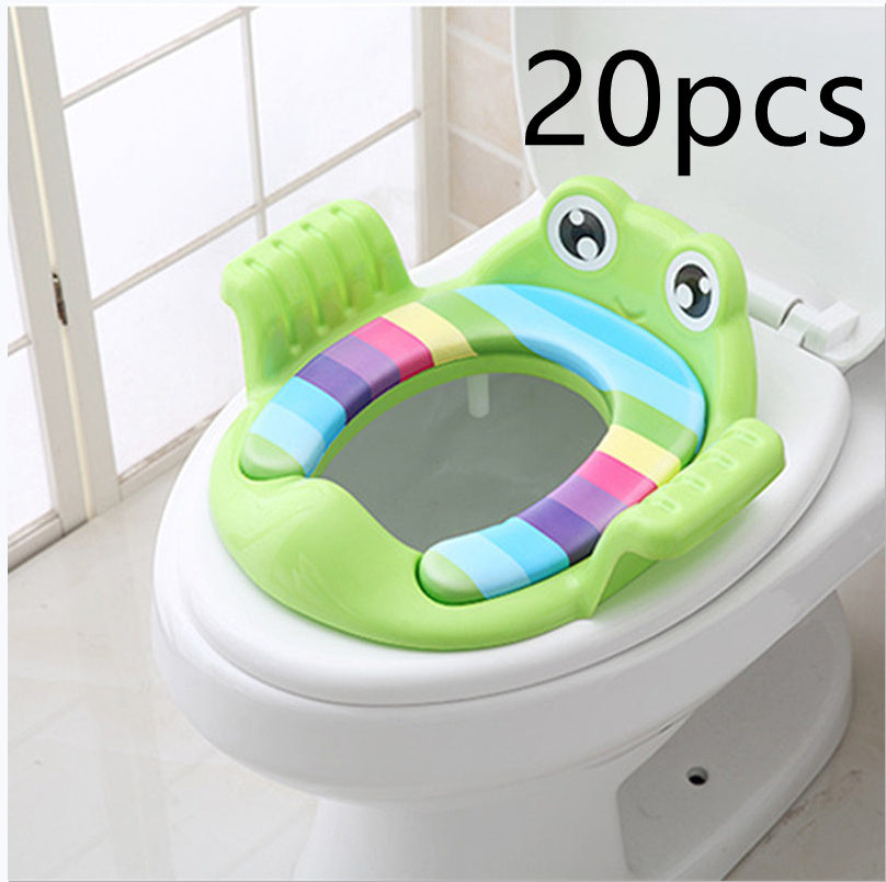 Baby Kids Toilet Seat Trainer – Toddler Potty Training Seat with Handles for Boys & Girls Bathroom