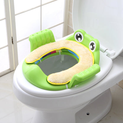 Baby Kids Toilet Seat Trainer – Toddler Potty Training Seat with Handles for Boys & Girls Bathroom