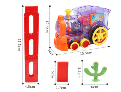 Domino Train Toys Baby Toys Car Puzzle Automatic Release Licensing Electric Building Blocks