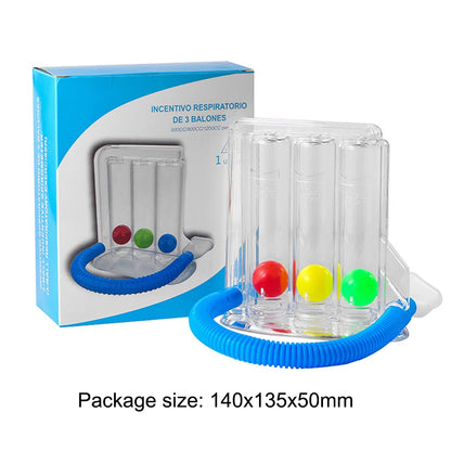 3-Ball Lung Capacity Exerciser – Deep Breathing Respiratory Trainer for Lung Health & Recovery