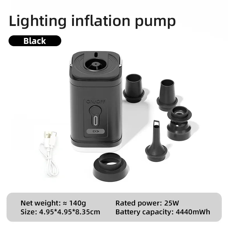 Mini Electric Air Pump Portable USB Rechargeable Inflator for Air Mattress, Pool Floats, Balloons