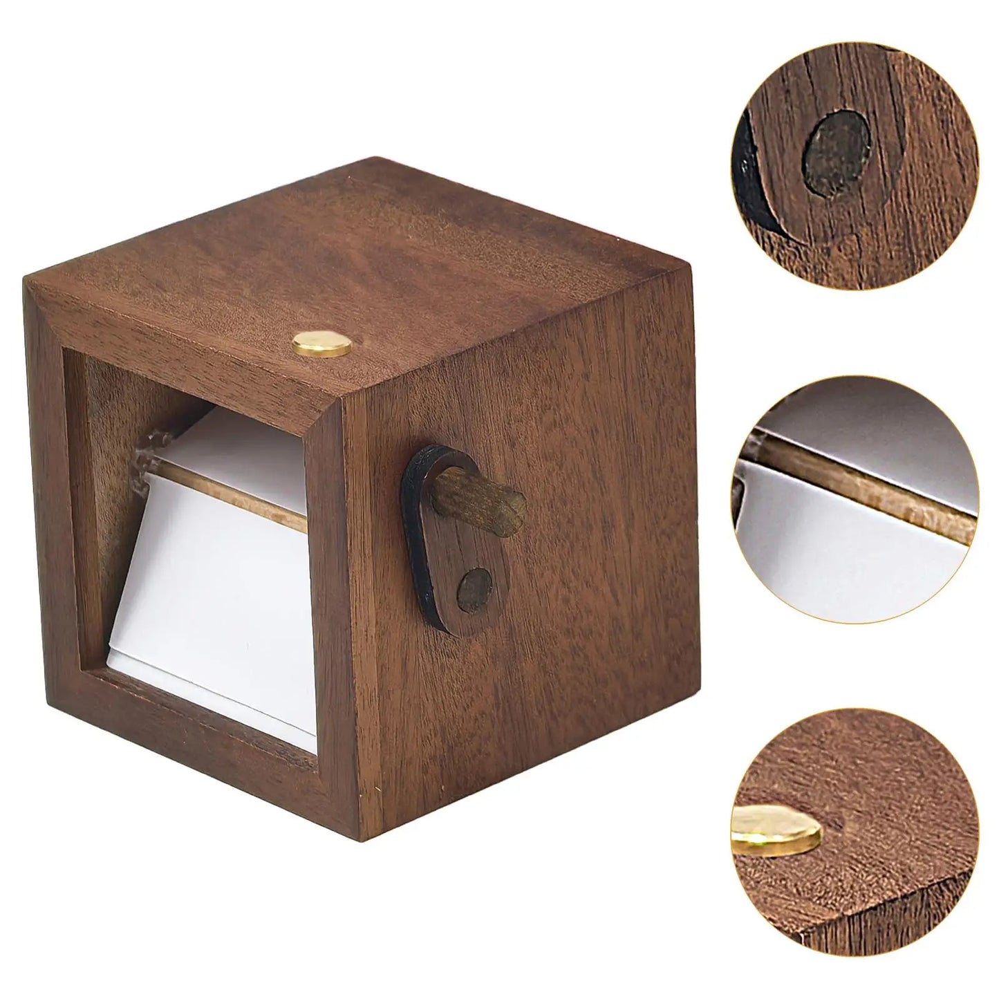 Hand Crank Photo Box – Vintage DIY Photo Album Music Box Gift for Birthday, Anniversary, or Keepsake Display