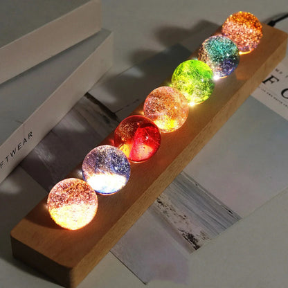 7-Color Glass Crystal Balls for Home Décor, Chakra Healing, Feng Shui & Meditation Decor