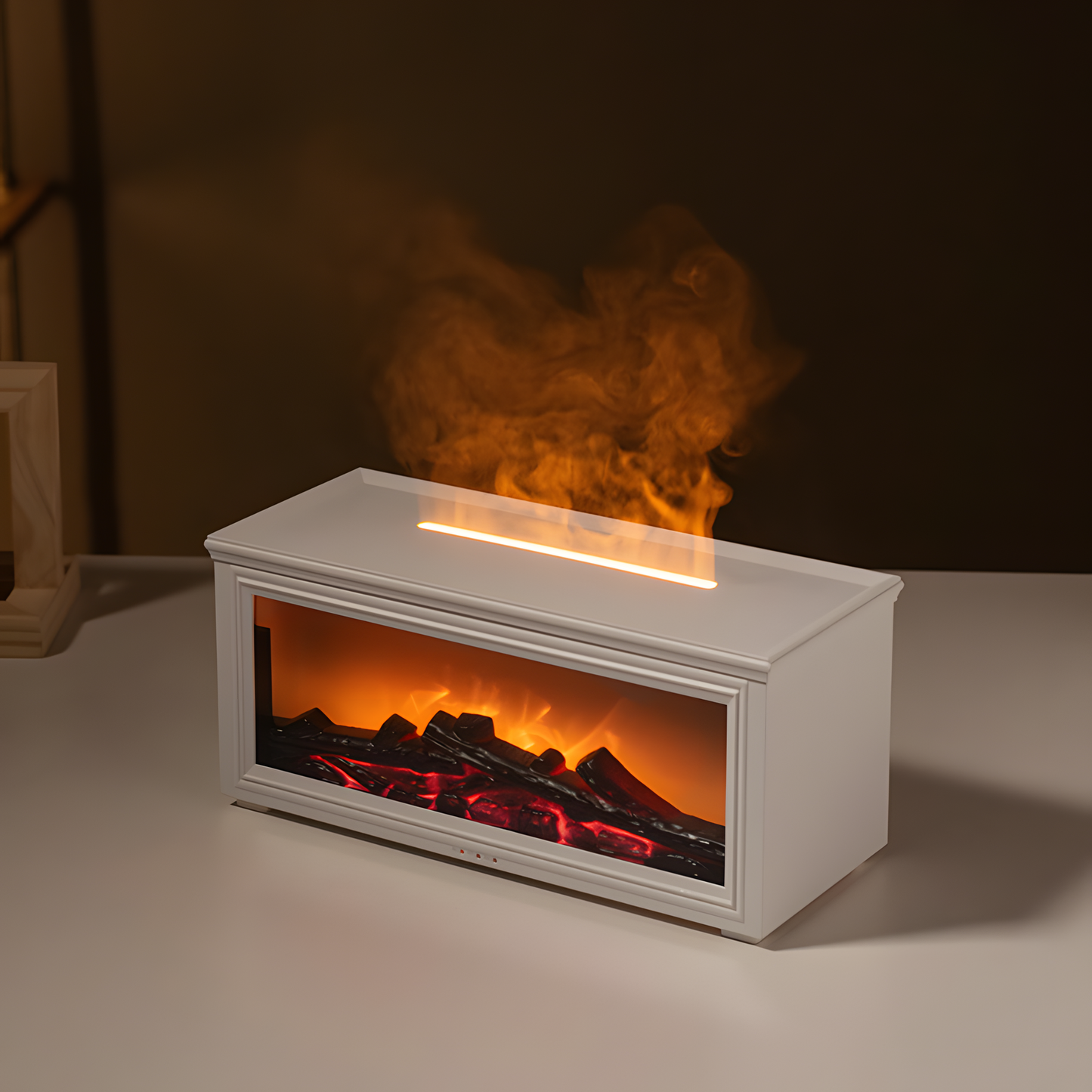Flame Effect Aroma Diffuser, 150ml Ultrasonic Humidifier with Fireplace Glow