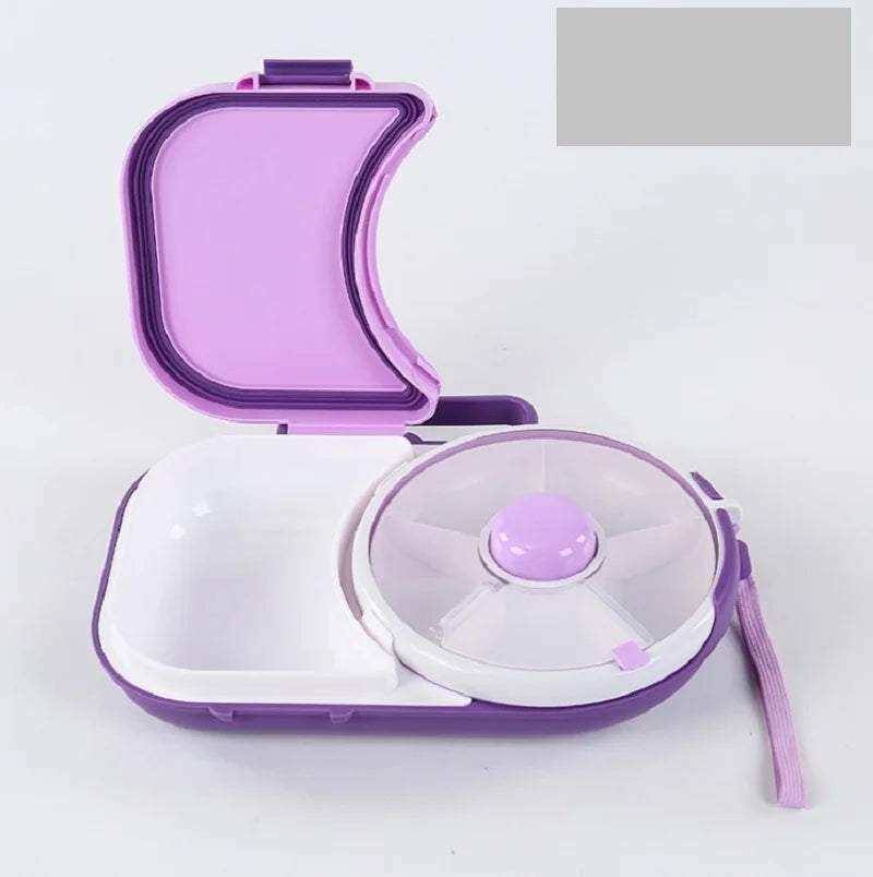 Rotating Kids Lunchbox – Leakproof Bento Tray with Compartments for School Snacks & Meals