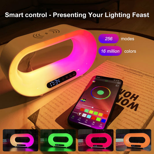 Multi-function 3 In 1 LED Night Light APP Control RGB Atmosphere Desk Lamp Smart