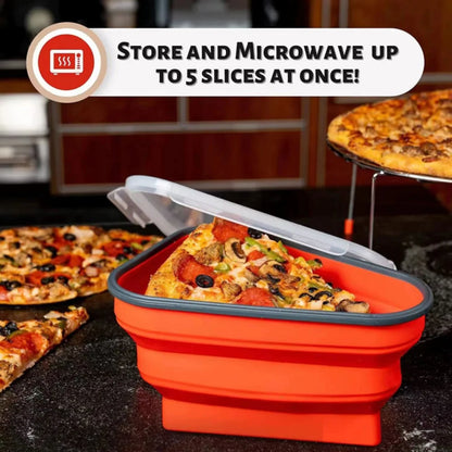 Silicone Reusable Pizza Pack Box - Silicone Pizza Box - Silicone Food Storage