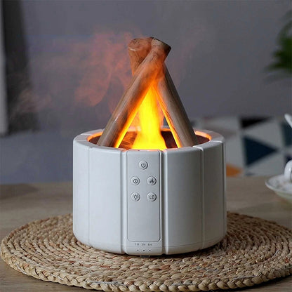 Flame Aroma Diffuser Bonfire Air Humidifier Ultrasonic Cool Mist Maker Fogger LED Essential Oil Lamp Difusor