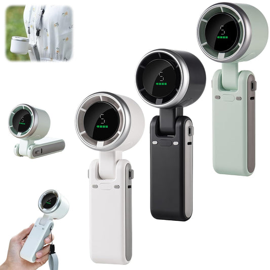Portable Hanging Neck Fan – 180° Folding Turbo Mini Fan, Handheld & Desktop, High-Speed Cooling for Outdoor Use