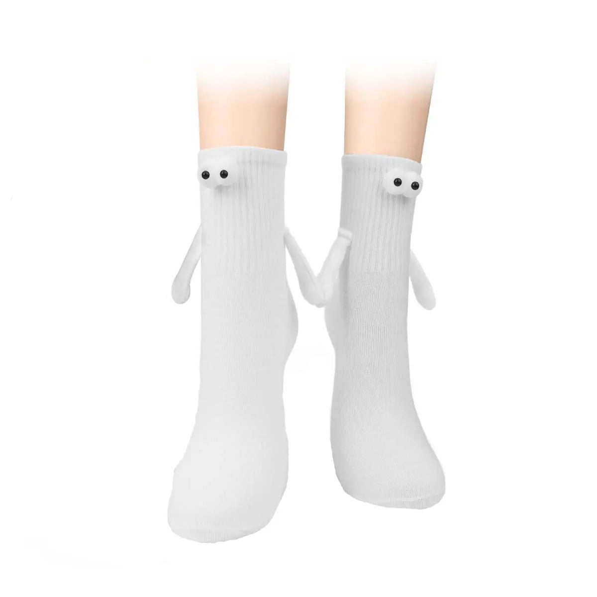 Woman Socks - 1 Pair Socks - Cartoon Socks -Black & White Funny Couple Socks for Women