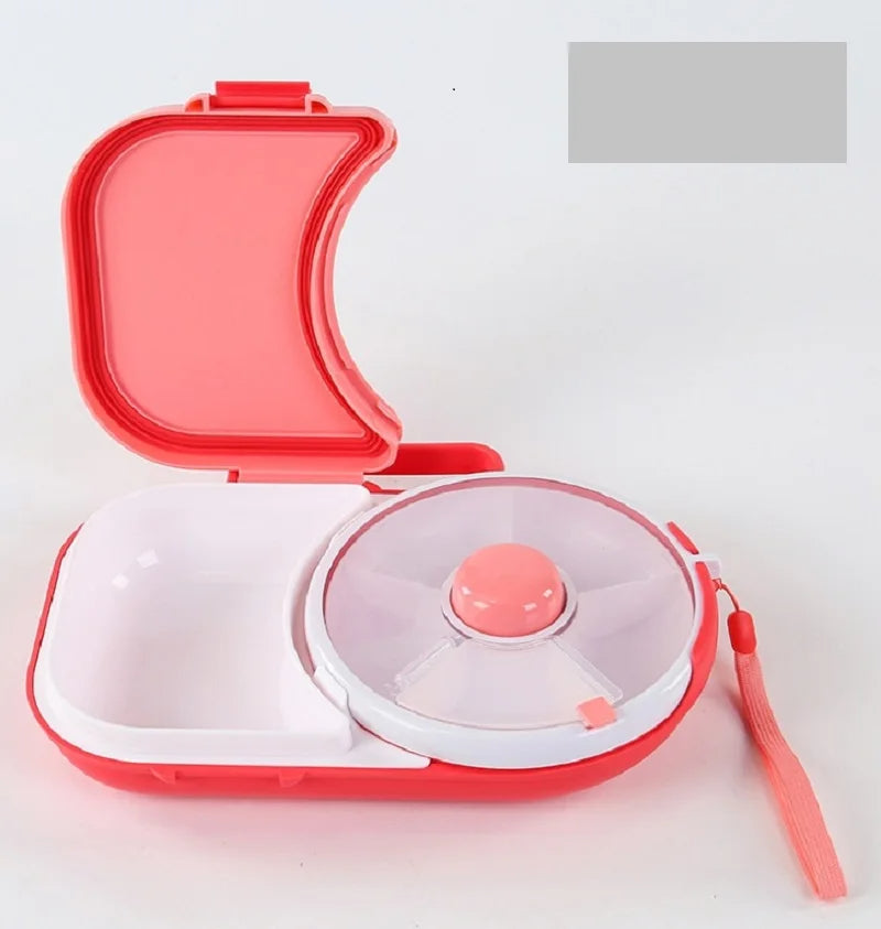 Rotating Kids Lunchbox – Leakproof Bento Tray with Compartments for School Snacks & Meals