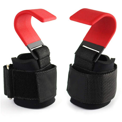 Weight Lifting Hooks with Wrist Straps – Heavy Duty Gym Grip Support for Deadlifts, Pull-Ups, and Weightlifting Training