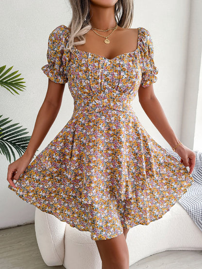 Women Mini Dress Temperament Big Swing Loose - Short Sleeves Summer Dress Clothes