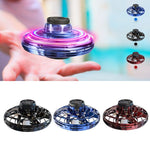 Mini Fingertip Gyro Interactive Decompression Toy Drone LED UFO Type Flying Helicopter Spinner Toy