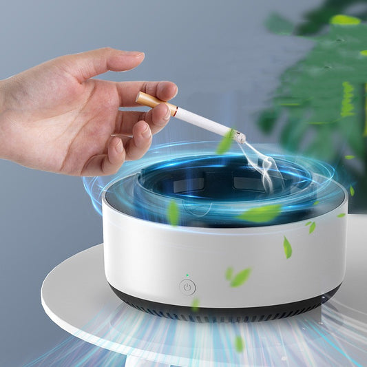 Smoke Removal Air Purifier Ashtray – Portable Anion Automatic Purification Gadget for Car and Home Use