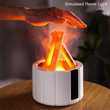 Flame Aroma Diffuser Bonfire Air Humidifier Ultrasonic Cool Mist Maker Fogger LED Essential Oil Lamp Difusor