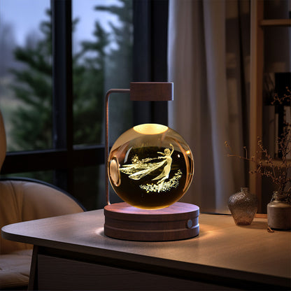 Crystal Ball Cosmic Dinosaur Indoor Night Light USB Power Warm Bedside Light Night Lamp