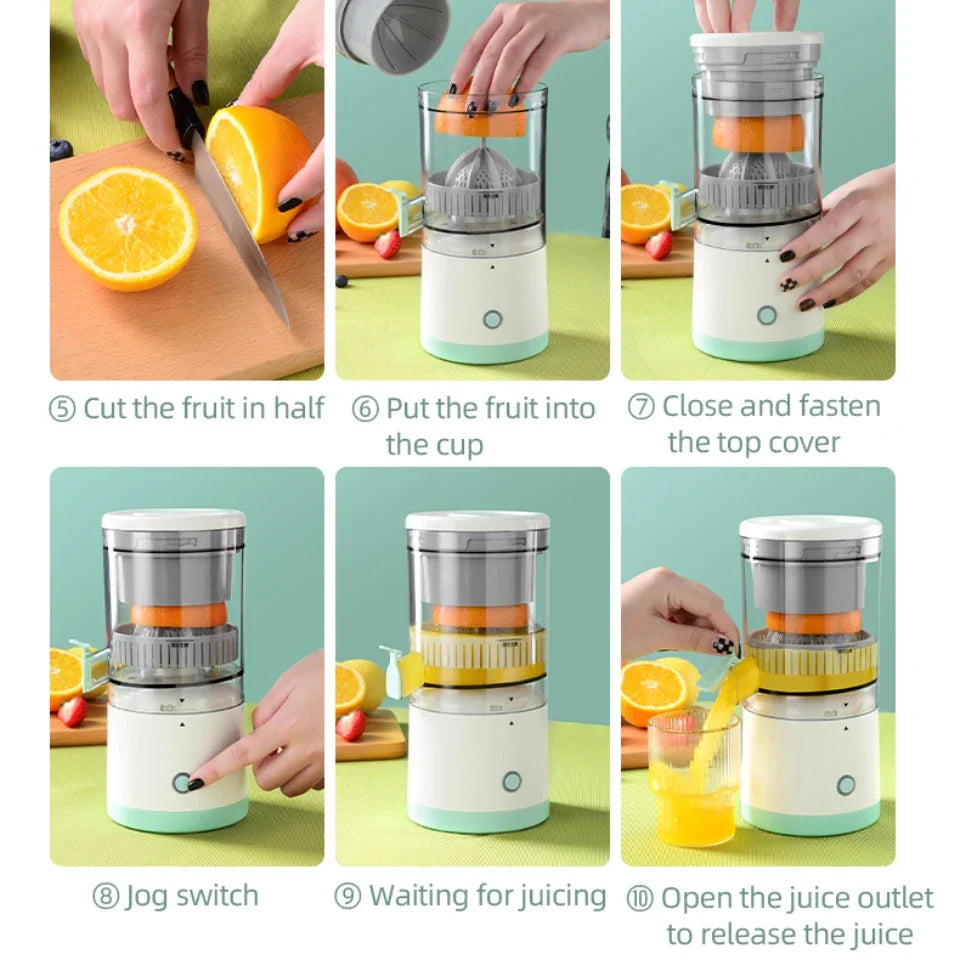 Portable Electric Juicer USB Charging Orange Lemon Fruit Blender Mini Household Juice Squeezer Mixer Citrus Juicer for Travel