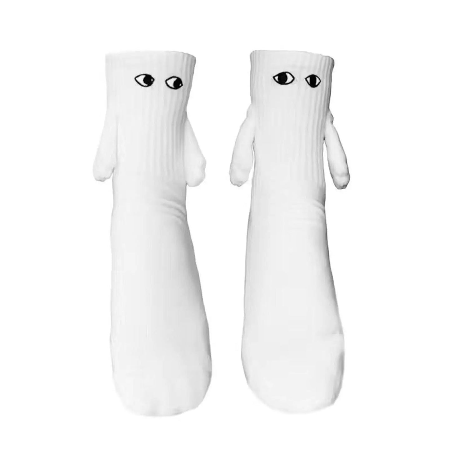 Woman Socks - 1 Pair Socks - Cartoon Socks -Black & White Funny Couple Socks for Women