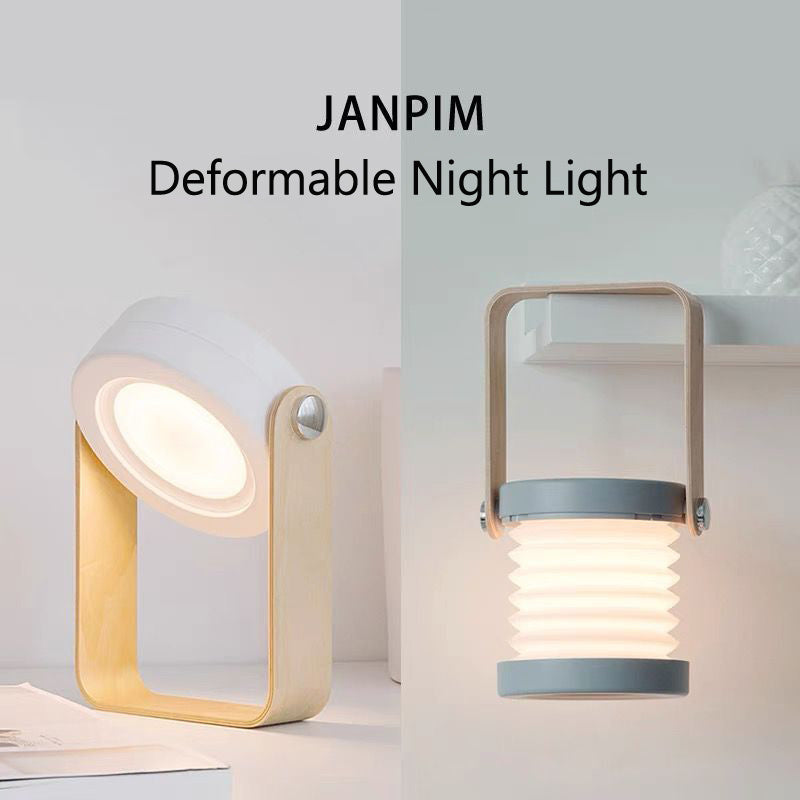 Foldable Touch Dimmable LED Night Light – USB Rechargeable Portable Lamp for Reading & Home Decor