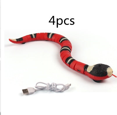 Sensing Interactive Cat Toys Automatic Eletronic Snake Cat Teasering Play USB Rechargeable