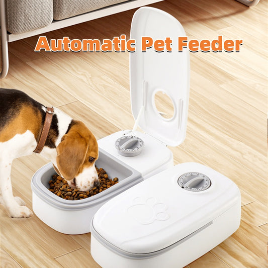 Smart Auto Pet Feeder - Timer Food Dispenser for Cats & Dogs - Stainless Steel Bowl - Pet Supplies
