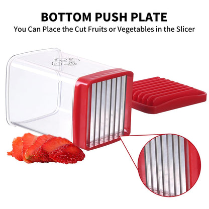 Fruit Vegetable Speed Slicer with Push Plate Manual Cup Cutter Portable