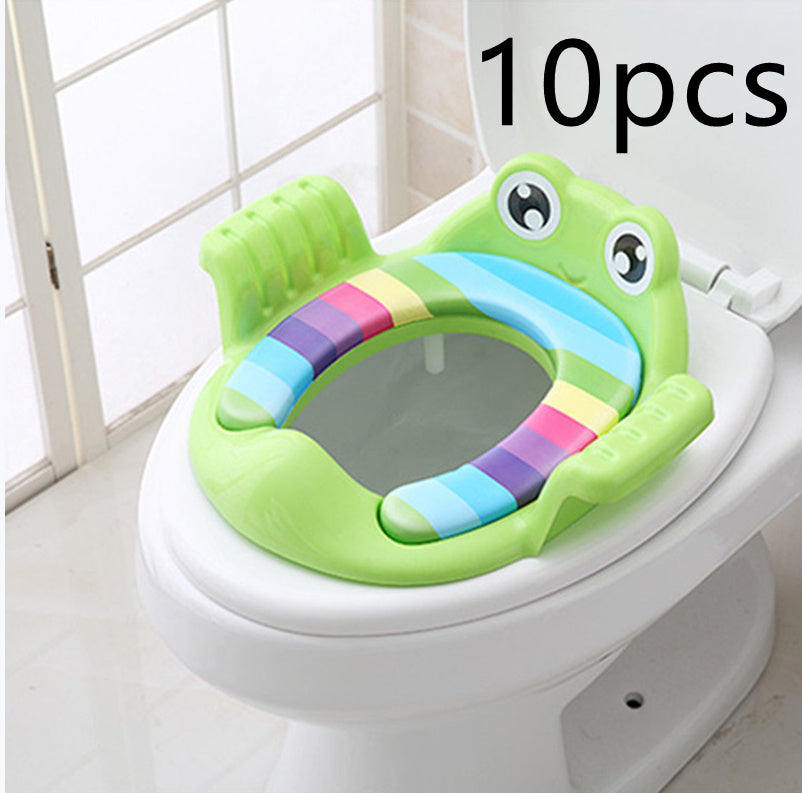 Baby Kids Toilet Seat Trainer – Toddler Potty Training Seat with Handles for Boys & Girls Bathroom