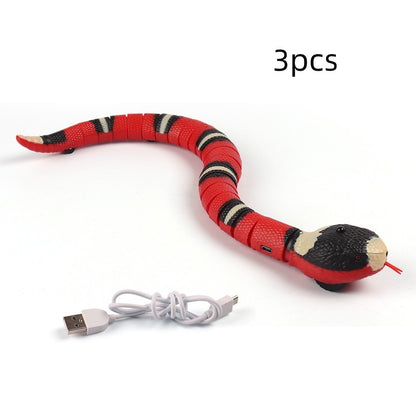 Sensing Interactive Cat Toys Automatic Eletronic Snake Cat Teasering Play USB Rechargeable