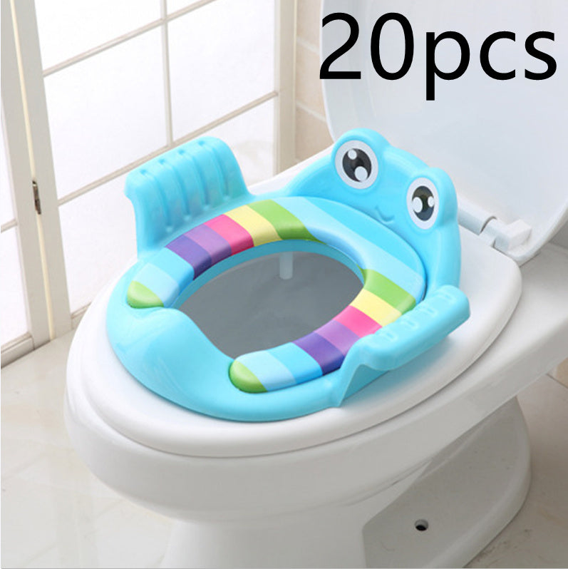 Baby Kids Toilet Seat Trainer – Toddler Potty Training Seat with Handles for Boys & Girls Bathroom