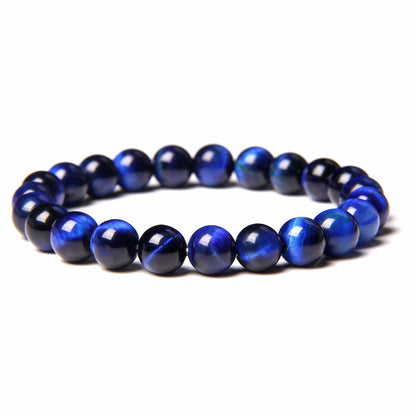 Semi-precious Stone Blue Tiger Stone Handmade Jewelry Couple Bracelet