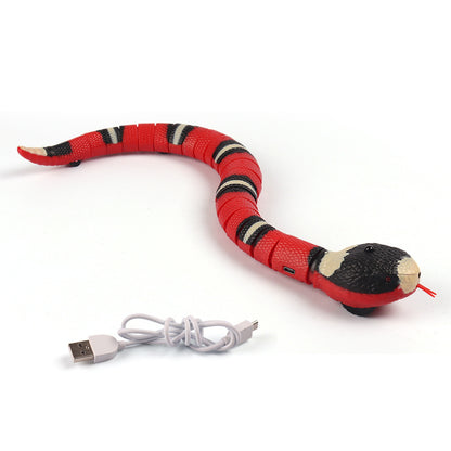 Sensing Interactive Cat Toys Automatic Eletronic Snake Cat Teasering Play USB Rechargeable