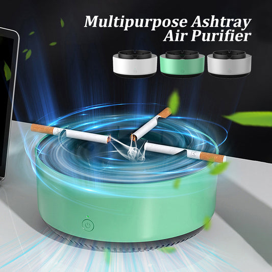 Smoke Removal Air Purifier Ashtray – Portable Anion Automatic Purification Gadget for Car and Home Use