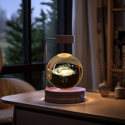 Crystal Ball Cosmic Dinosaur Indoor Night Light USB Power Warm Bedside Light Night Lamp