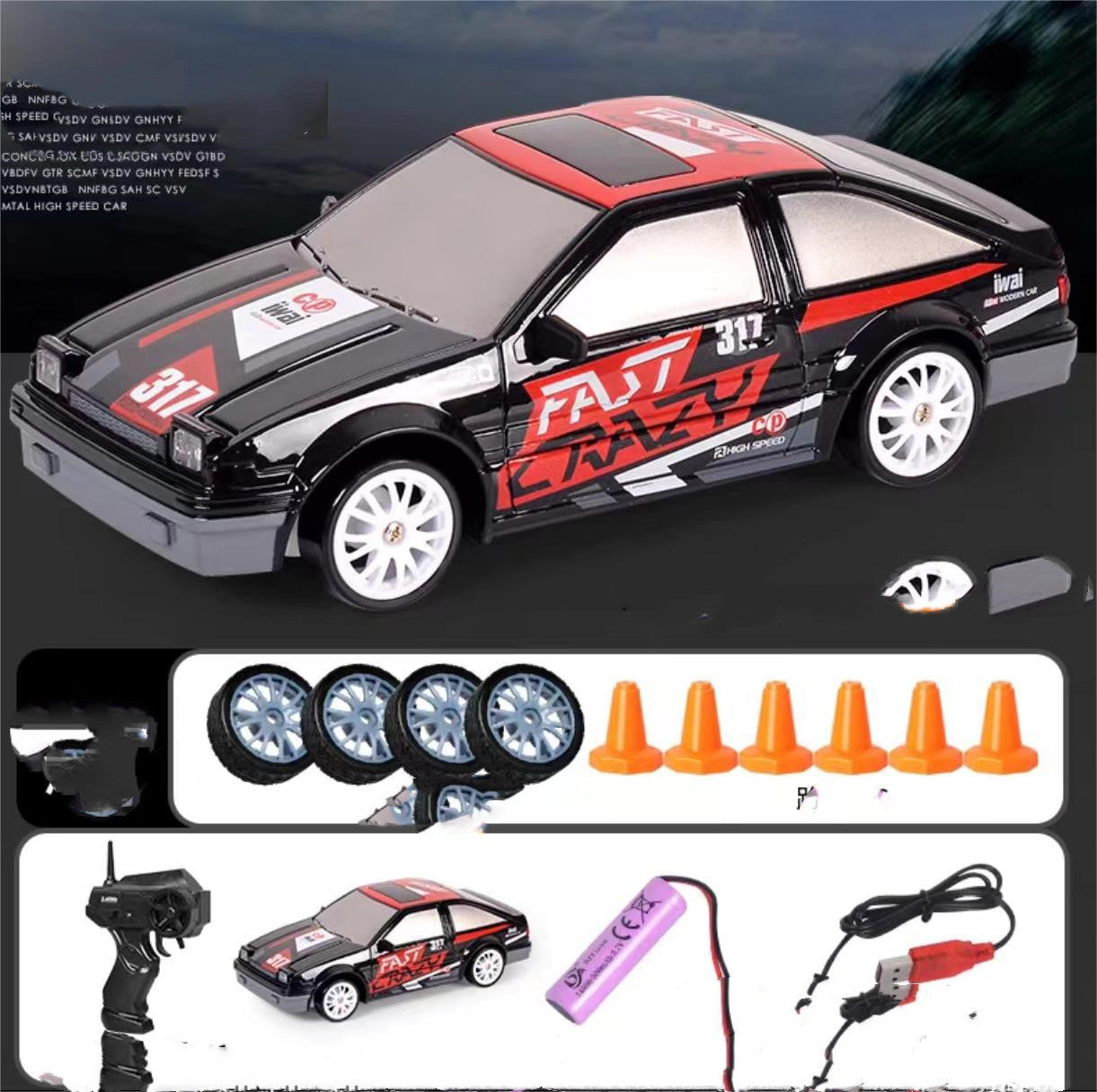 Drift Rc Car 4WD RC Drift Car Toy Remote Control GTR Model AE86 Vehicle Car RC Racing Car Toy