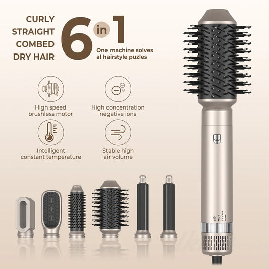 6 In 1 Hair Dryer Brush and Volumizer