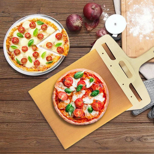 Pizza Paddle with Handle, Pizza Peel That Transfers Pizza Perfectly, Pizza Spatula Paddle for Indoor & Outdoor Ovens