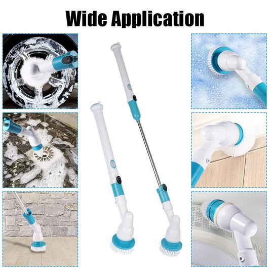 Electric Spin Cleaner Electric Spin Scrubber, Cordless Cleaning Brush with Adjustable Speeds and Extendable Long Handle