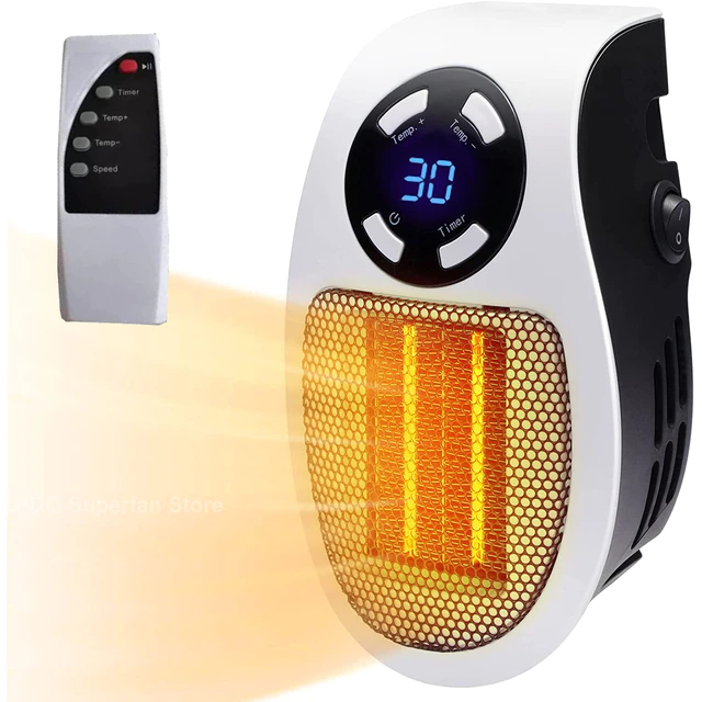Wall Outlet Heater Quick Heat Electric Space Heater, Infrared Wall Heater for Bedroom, Bathroom, Office