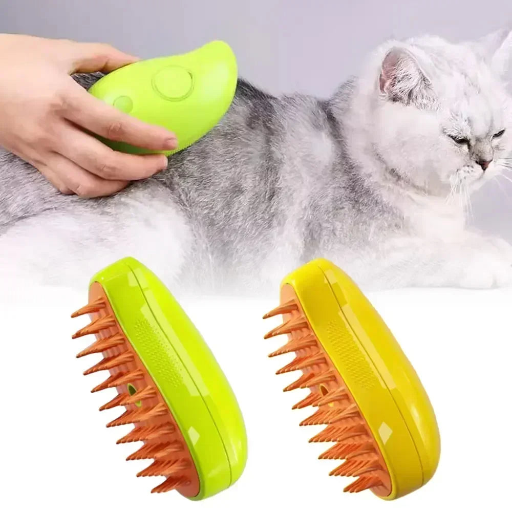 3 In1 Cat Steam Brush, Self Cleaning Steam Cat Brush, Multifunctional Cat Steamer Brush, For Removing Tangled and Loosse Hair