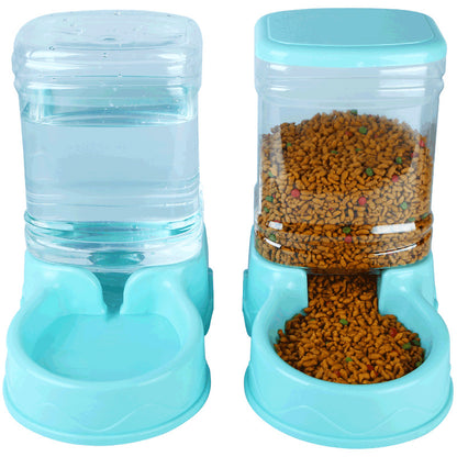 Pet Feeder & Water Dispenser Automatic Dog Cat Water Dispenser Gravity Feeder Set