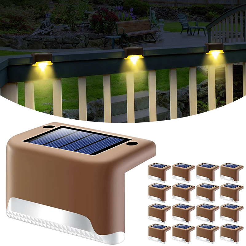 Solar Deck Lights,Outdoor Fence Light,16 Pack Solar Step Lights Waterproof LED Solar Powered Lighting for Outdoor Stairs, Fence, Deck, Patio Railing,Pathway,Driveway,