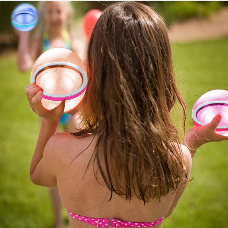 Reusable Water Balls Silicone Water Balloons with Self Sealing Quick Fill, Refillable Water Balls