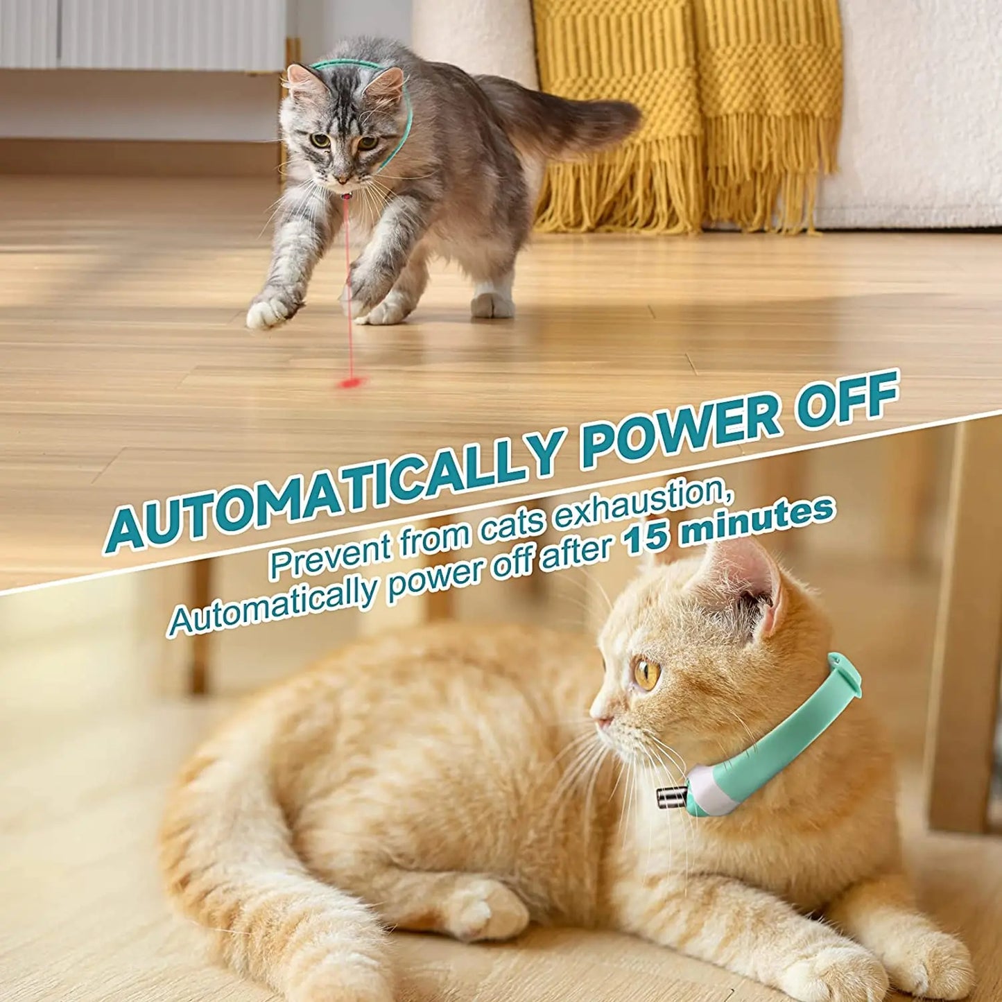 Laser Cat Collar, adjustable collar and LED lights