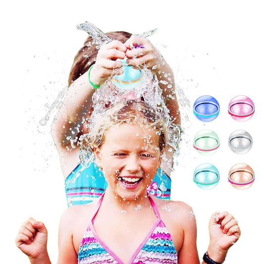 Reusable Water Balls Silicone Water Balloons with Self Sealing Quick Fill, Refillable Water Balls