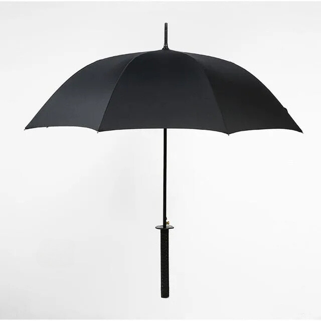 Samurai Umbrella Sword Handle Sun Rain Compact Folding Umbrella
