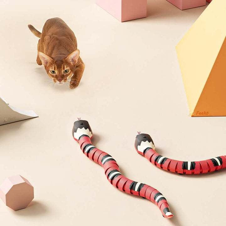 Smart Sensing Snake Cat Toys Electronic Interactive Toys for Cats USB Charging Cat Accessories