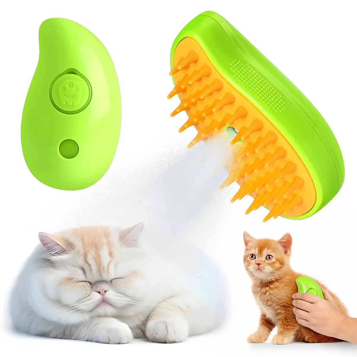 3 In1 Cat Steam Brush, Self Cleaning Steam Cat Brush, Multifunctional Cat Steamer Brush, For Removing Tangled and Loosse Hair