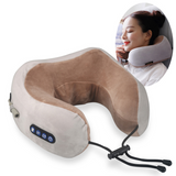 Neck Massager Pillow with Heat Cervical Neck Support Travel Massage Neck Pillow with Heat U-Shaped Memory Foam Pillow Massager for Fatigue Neck Pain for Home Office Airplane Car